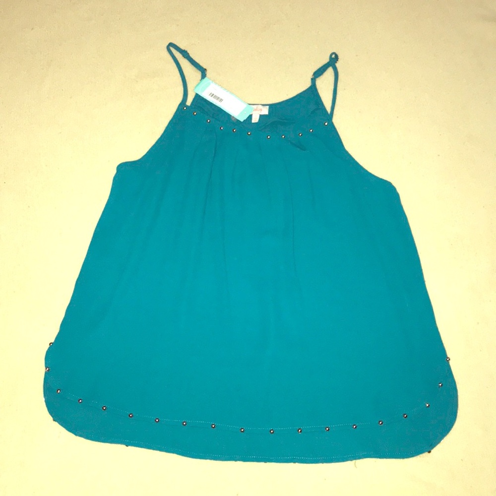 Pixley teal Zania Stud Detail Blouse small
